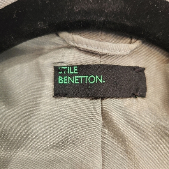 BENETTON Stile 3 Button Notched Collar Women's Blazer - Size Euro 40 US 10-12 - Picture 6 of 13